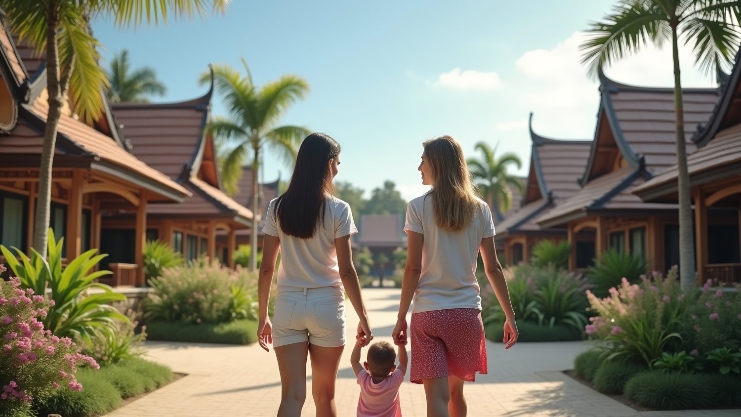 Lesbian Couple with Adopted Thai Child