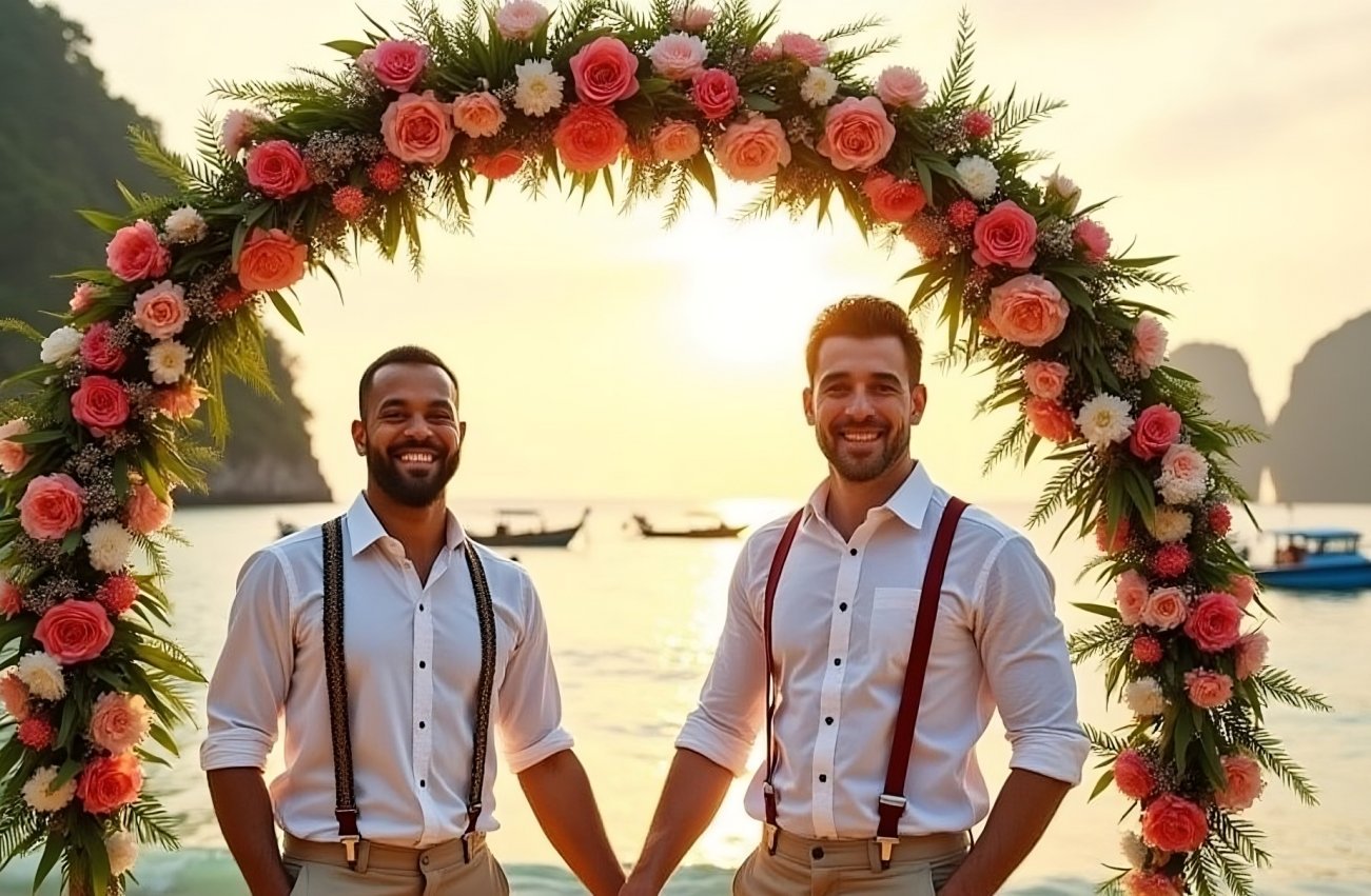Gay Couple on Thai Beach